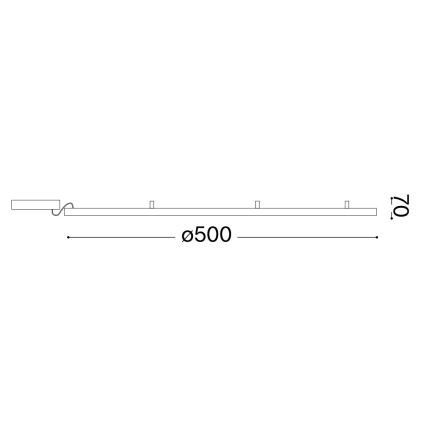 Ideal Lux - LED Плафониера ORACLE SLIM LED/29W/230V 4000K Ø 50 см черен