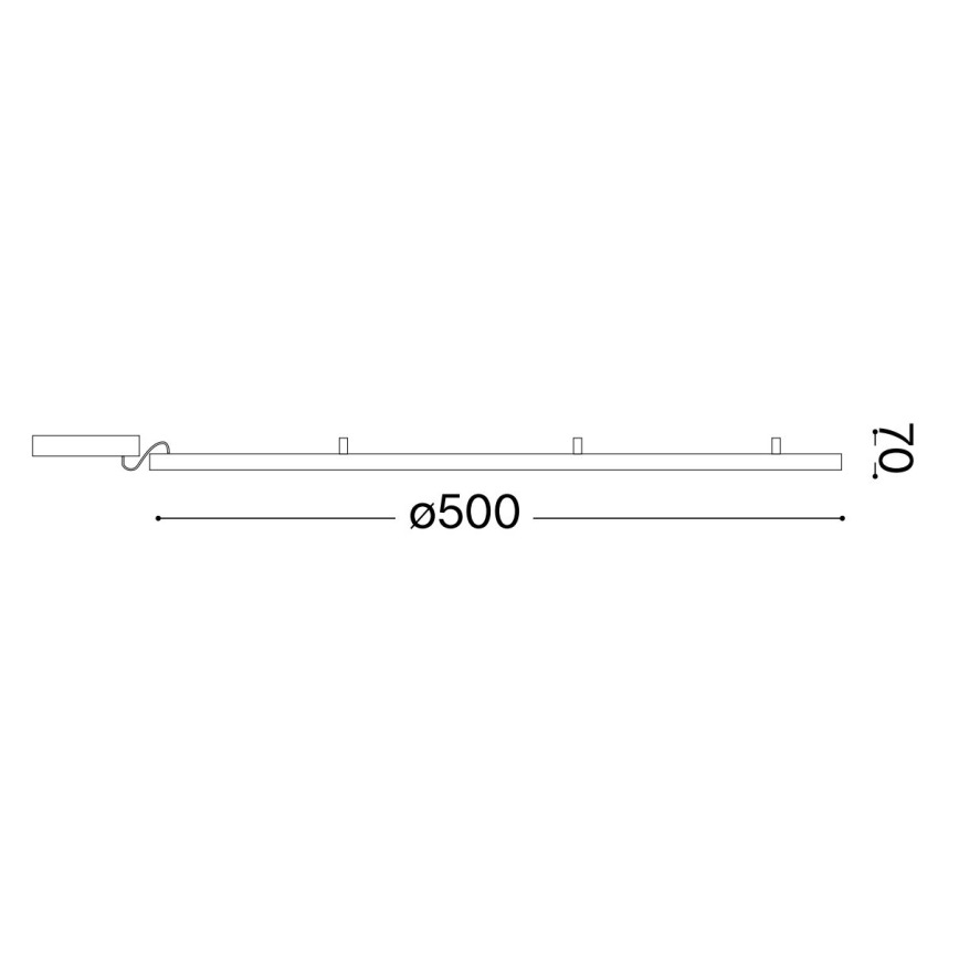 Ideal Lux - LED Плафониера ORACLE SLIM LED/32W/230V 3000K Ø 50 см черен