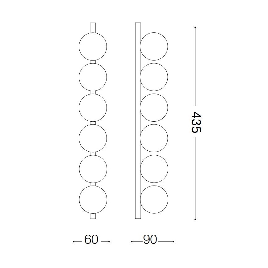 Ideal Lux - LED Плафониера PING PONG 6xLED/3W/230V CRI 90 черен
