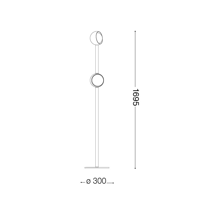 Ideal Lux - LED подова лампа BLOOM 2xLED/5,5W/230V CRI 90 златна/димно-бежова