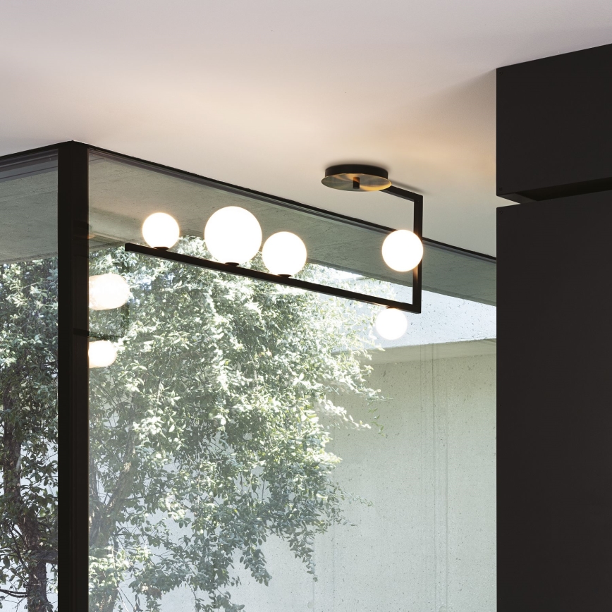 Ideal Lux - LED Полилей BIRDS 5xG9/3W/230V черен/златист