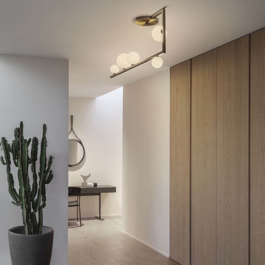 Ideal Lux - LED Полилей BIRDS 5xG9/3W/230V черен/златист