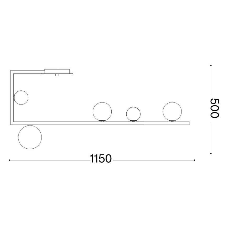 Ideal Lux - LED Полилей BIRDS 5xG9/3W/230V черен/златист