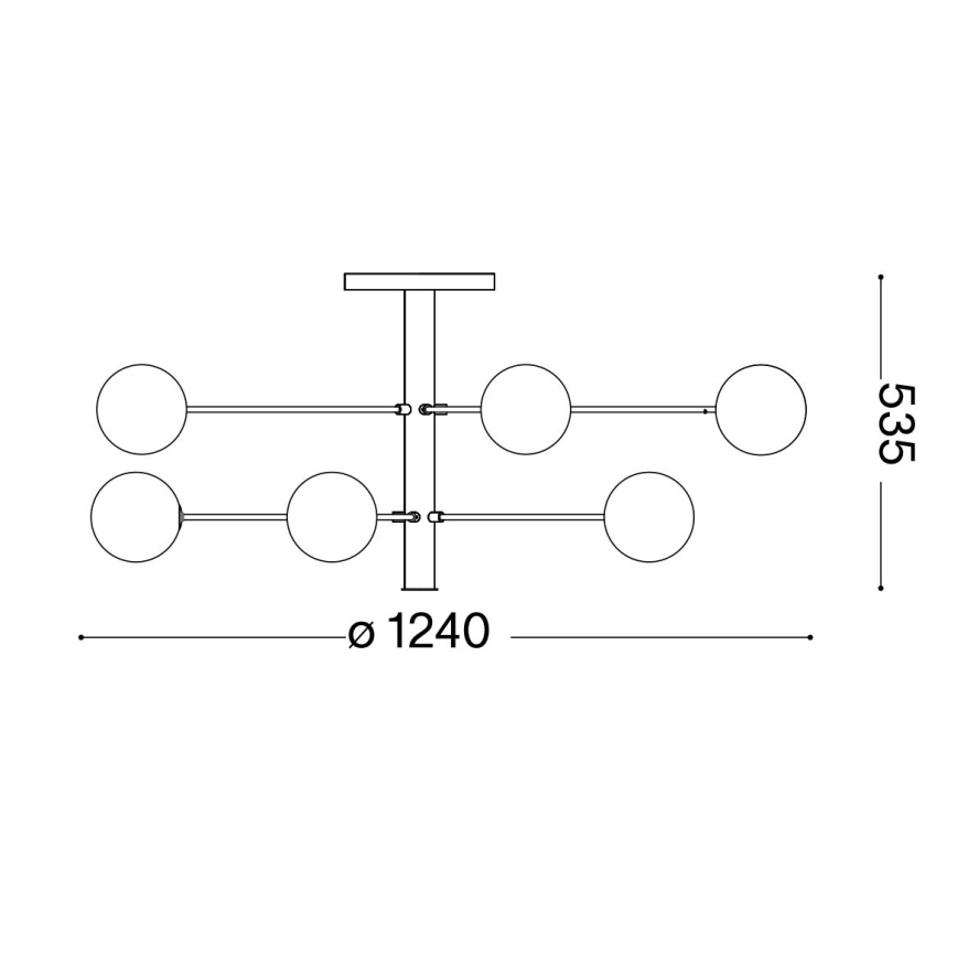 Ideal Lux - LED Полилей COSMOPOLITAN 10xG9/3W/230V Ø 124 см черен