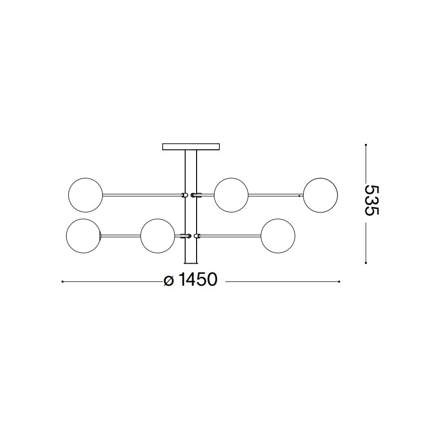 Ideal Lux - LED Полилей COSMOPOLITAN 12xG9/3W/230V Ø 145 см черен