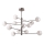 Ideal Lux - LED Полилей EQUINOXE 12xG4/2W/230V Ø 128,1 см лъскав хром/опушен