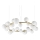 Ideal Lux - LED полилей на трос PERLAGE 25xG9/3W/230V 110 cm златист/бял