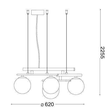 Ideal Lux - LED полилей на кабел ATLAS 4xG9/3W/230V черен