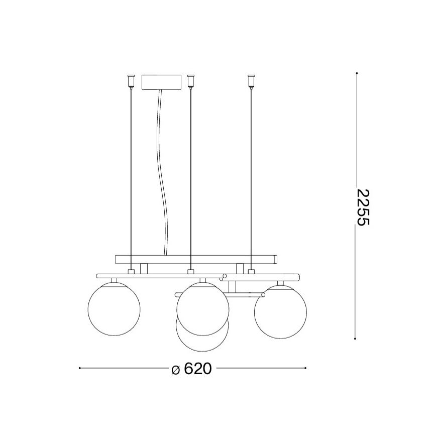 Ideal Lux - LED полилей на кабел ATLAS 4xG9/3W/230V черен
