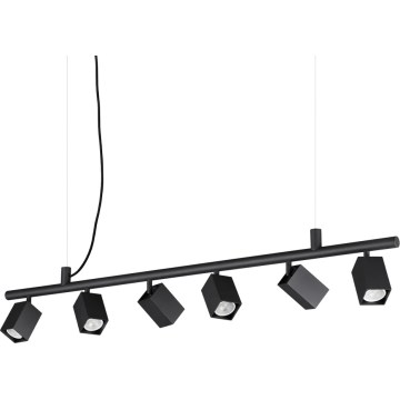 Ideal Lux - LED полилей на кабел DYNAMITE 6xGU10/7W/230V CRI 90 черен