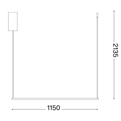 Ideal Lux - LED полилей на кабел ESSENCE LED/19W/230V 3000K CRI 90 черен