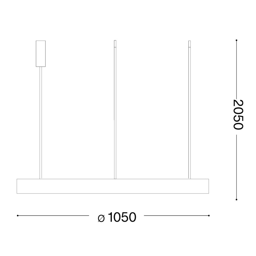 Ideal Lux - LED полилей на кабел GEMINI LED/78W/230V 2700K Ø 105 cm CRI 90 месинг