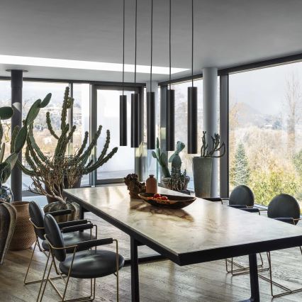 Ideal Lux - LED полилей на кабел LOOK 1xGU10/7W/230V CRI 90 Ø 6 см черен