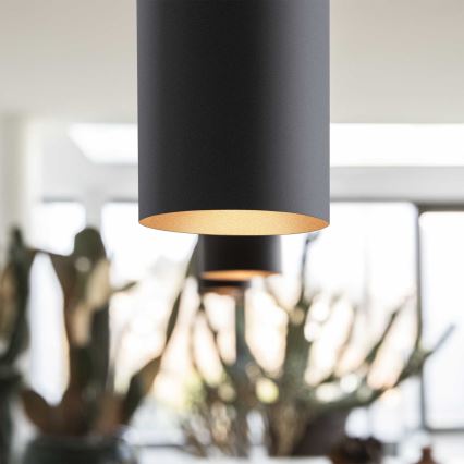 Ideal Lux - LED полилей на кабел LOOK 1xGU10/7W/230V CRI 90 Ø 6 см черен