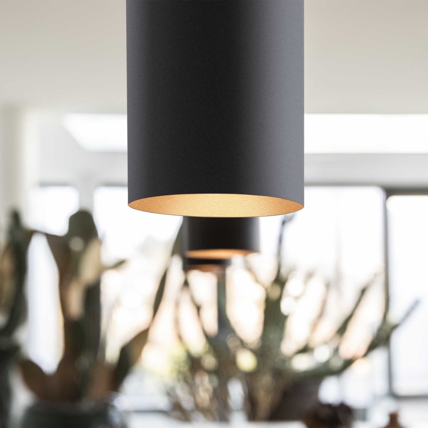 Ideal Lux - LED полилей на кабел LOOK 1xGU10/7W/230V CRI 90 Ø 6 см черен
