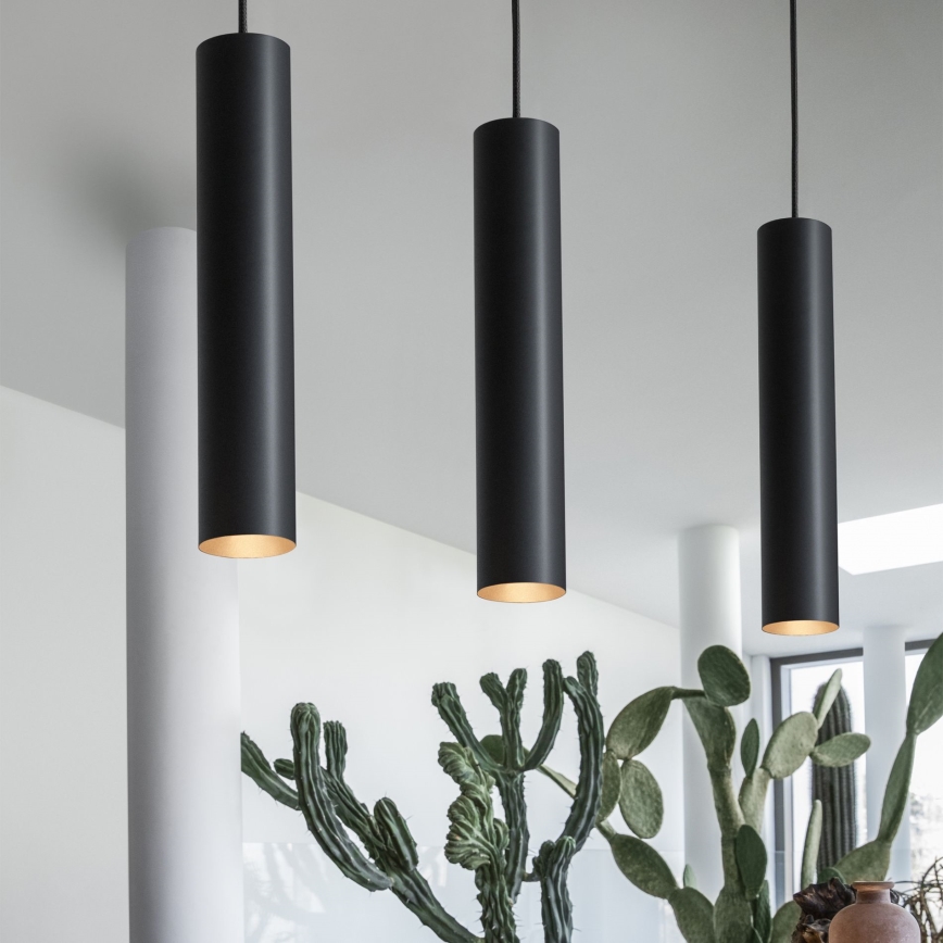 Ideal Lux - LED полилей на кабел LOOK 1xGU10/7W/230V CRI 90 Ø 6 см черен