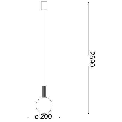 Ideal Lux - LED полилей на кабел ODEON LED/8W/230V CRI 90 диам. 20 см бежово/бяло