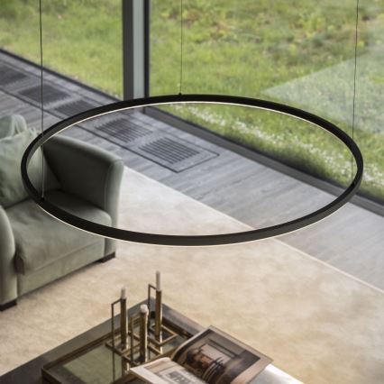 Ideal Lux - LED полилей на кабел ORACLE LED/83W/230V 3000K CRI 90 Ø 150 см черен