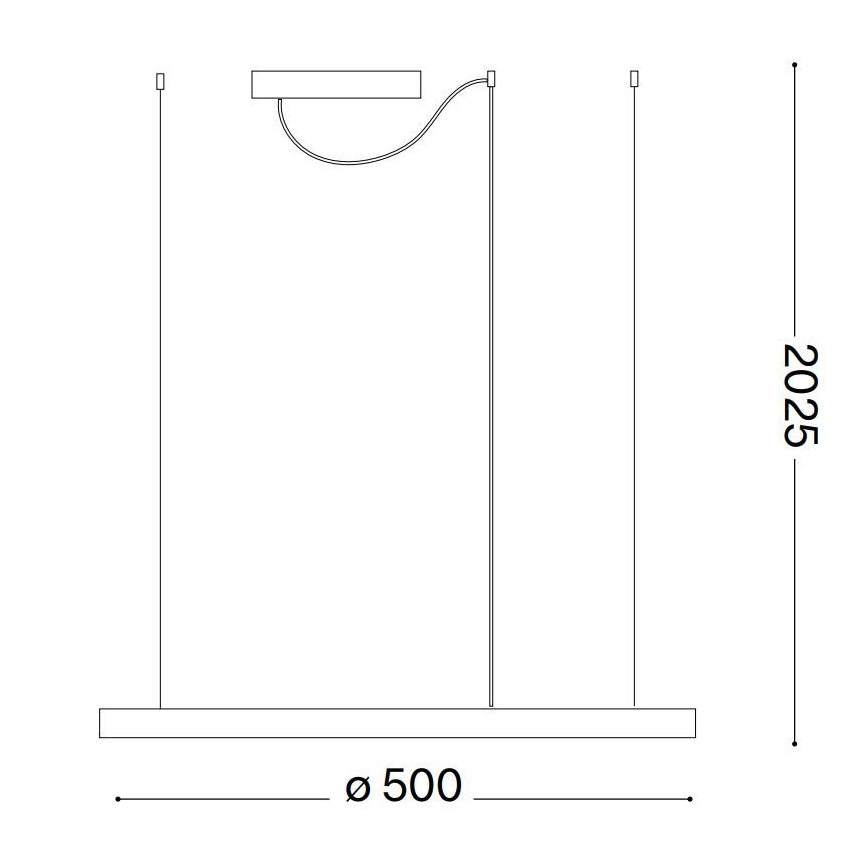 Ideal Lux - LED полилей с кабелно окачване ORACLE SLIM LED/29W/230V 3000K CRI 90 Ø 50 см бял