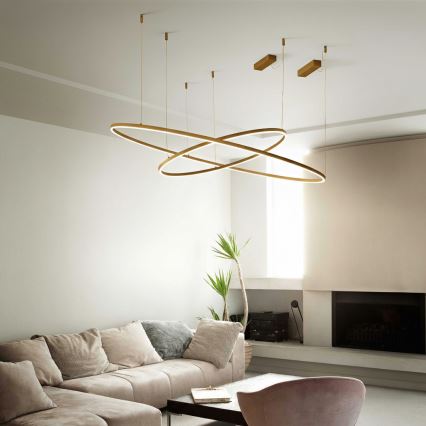 Ideal Lux - LED полилей на кабел ORACLE SLIM LED/37W/230V 3000K CRI 90 pr. 70 cm златен