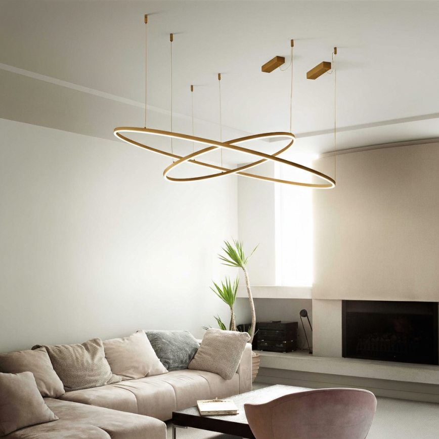Ideal Lux - LED полилей на кабел ORACLE SLIM LED/37W/230V 3000K CRI 90 pr. 70 cm златен