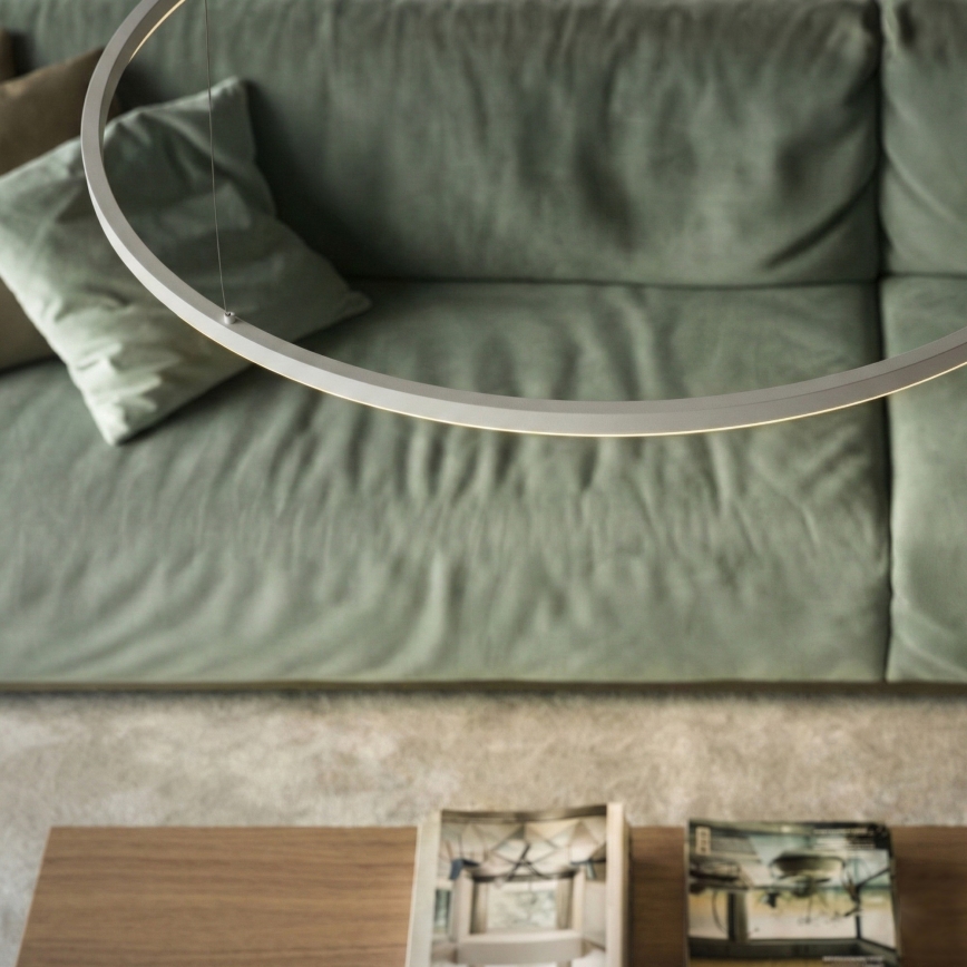 Ideal Lux - LED полилей на кабел ORACLE SLIM LED/53W/230V 2700K CRI 90 Ø 90 см бял