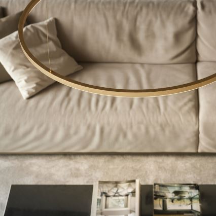 Ideal Lux - LED полилей на кабел ORACLE SLIM LED/53W/230V 4000K CRI 90 Ø 90 см златист