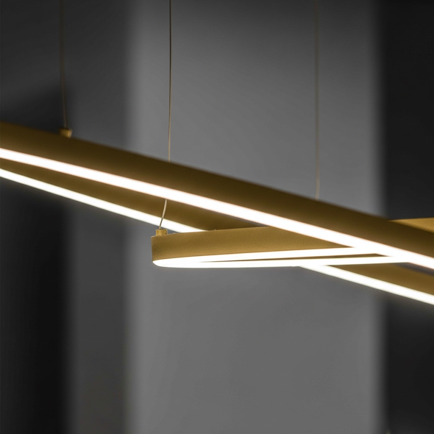 Ideal Lux - LED полилей на кабел ORACLE SLIM LED/81W/230V 3000K CRI 90, диаметър 150 см, златист