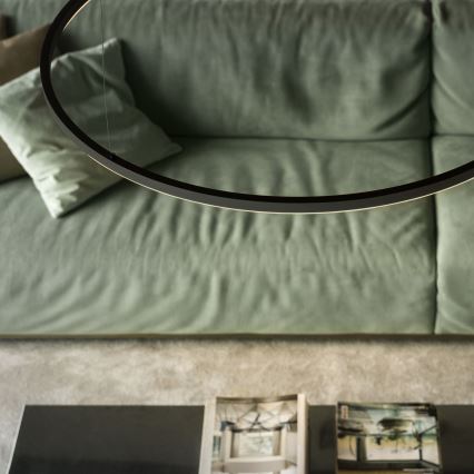 Ideal Lux - LED полилей на кабел ORACLE SLIM LED/83W/230V 4000K CRI 90 Ø 150 cm черен