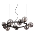 Ideal Lux - LED полилей на кабел PERLAGE 11xG9/3W/230V Ø 73 см черен/димно черен