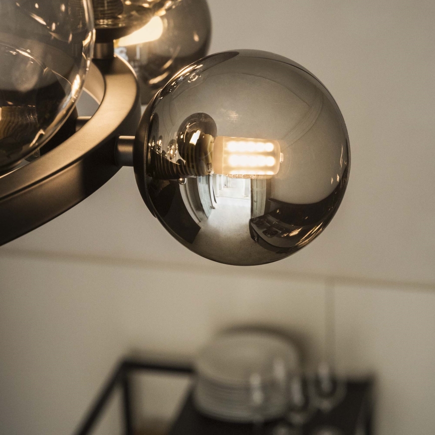 Ideal Lux - LED полилей на кабел PERLAGE 30xG9/3W/230V 143 cm черен/димно черен