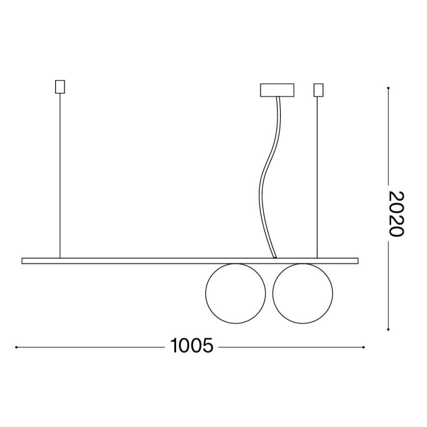 Ideal Lux - LED полилей на кабел PERLINE 2xG9/3W/230V златен