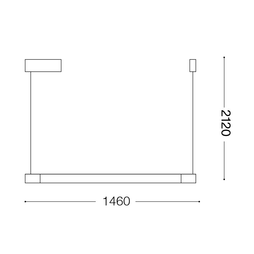 Ideal Lux - LED полилей на кабел YOKO LED/17W/230V CRI 90 бял
