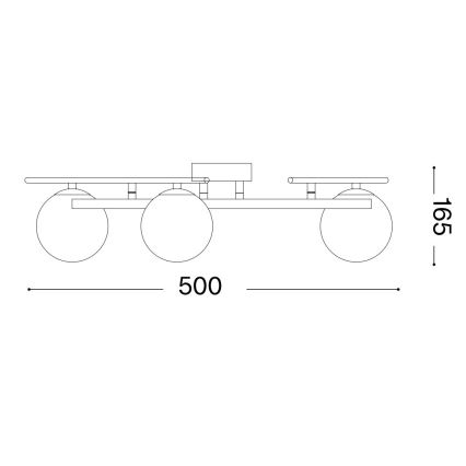 Ideal Lux - LED Полилей за повърхностен монтаж ATLAS 3xG9/3W/230V златист