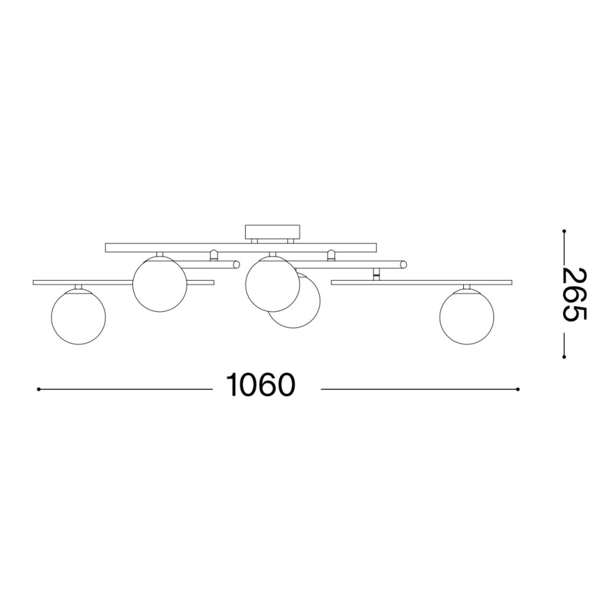 Ideal Lux - LED Полилей за повърхностен монтаж ATLAS 5xG9/3W/230V бял