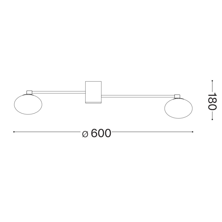 Ideal Lux - LED Полилей за повърхностен монтаж HERMES 3xG9/3W/230V Ø 60 см златист
