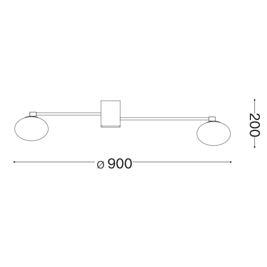 Ideal Lux - LED Полилей за повърхностен монтаж HERMES 3xG9/3W/230V Ø 90 см бял