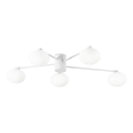Ideal Lux - LED Полилей за повърхностен монтаж HERMES 5xG9/3W/230V Ø 90 см бял