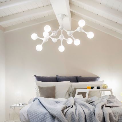 Ideal Lux - LED Полилей за повърхностен монтаж NODINO 9xG9/3W/230V бял