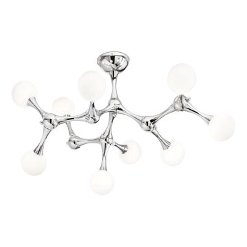 Ideal Lux - LED Полилей за повърхностен монтаж NODINO 9xG9/3W/230V лъскав хром/бял