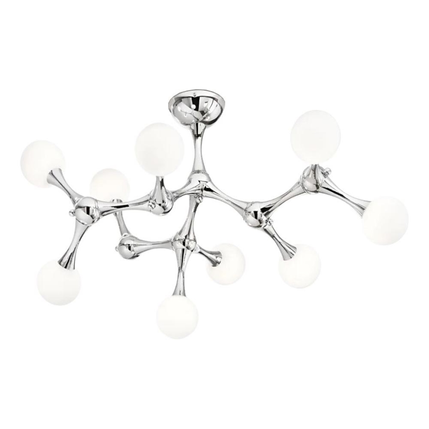 Ideal Lux - LED Полилей за повърхностен монтаж NODINO 9xG9/3W/230V лъскав хром/бял
