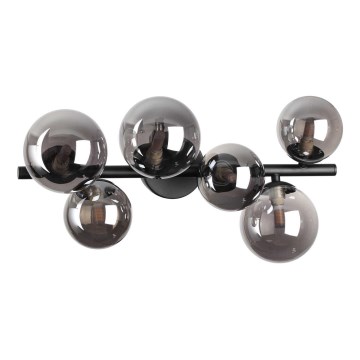 Ideal Lux - LED Полилей за повърхностен монтаж PERLAGE 6xG9/3W/230V 49 см черен/опушен