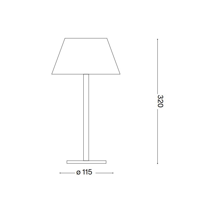 Ideal Lux - LED регулируема сензорна външна лампа PURE LED/1,5W/3,7V 2200 mAh CRI 90 IP54 черна