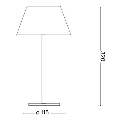 Ideal Lux - LED регулируема сензорна външна лампа PURE LED/1,5W/3,7V 2200 mAh CRI 90 IP54 кафява