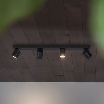 Ideal Lux - LED Спот RUDY 4xGU10/7W/230V CRI 90 черен