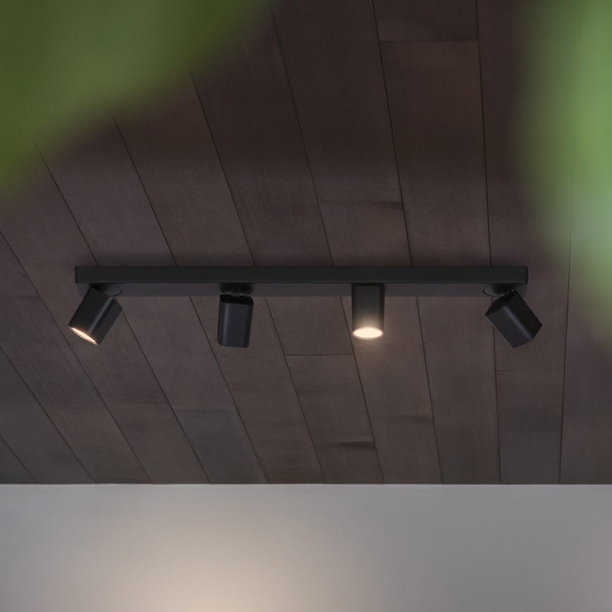 Ideal Lux - LED Спот RUDY 4xGU10/7W/230V CRI 90 черен