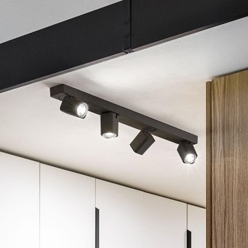 Ideal Lux - LED Спот RUDY 4xGU10/7W/230V CRI 90 черен