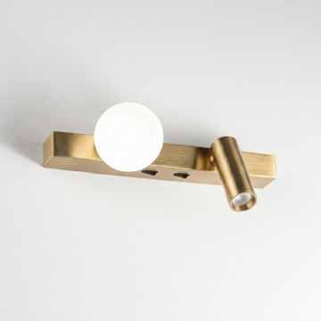 Ideal Lux - LED стенен аплик BINOMIO 2xLED/3W/230V CRI 90 месинг