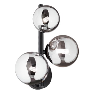 Ideal Lux - LED стенен аплик PERLAGE 3xG9/3W/230V черно/димчато черно