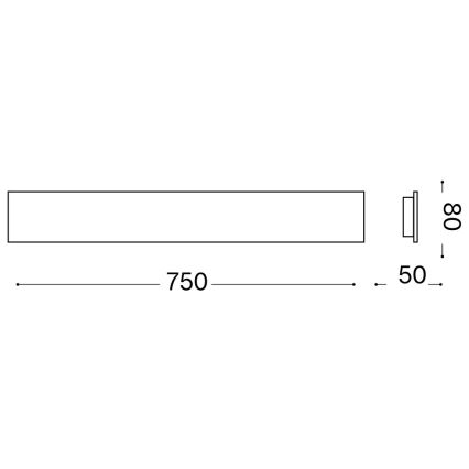 Ideal Lux - LED стенен осветител ZIG ZAG LED/30W/230V 75 cm CRI 90 бял
